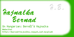 hajnalka bernad business card